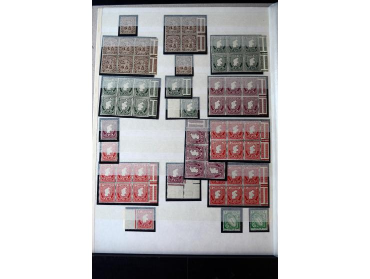 1922/68, Collection of definitives, 1922/23 set in pairs or blocks, 1933, 1 d. upright and inverted, 1934, ½ d.+2 d. in strip