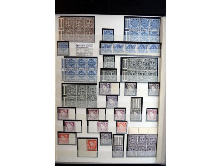 1922/68, Collection of definitives, 1922/23 set in pairs or blocks, 1933, 1 d. upright and inverted, 1934, ½ d.+2 d. in strip