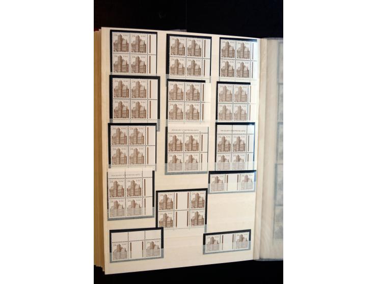 1982/90, Specialised collection of Architecture definitives, apparently complete gum and paper types, single stamps, gutter p