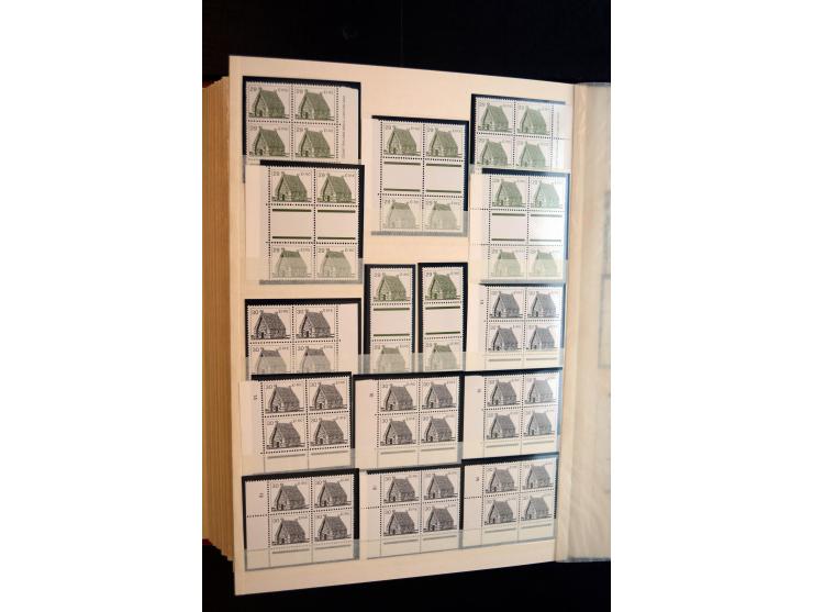 1982/90, Specialised collection of Architecture definitives, apparently complete gum and paper types, single stamps, gutter p