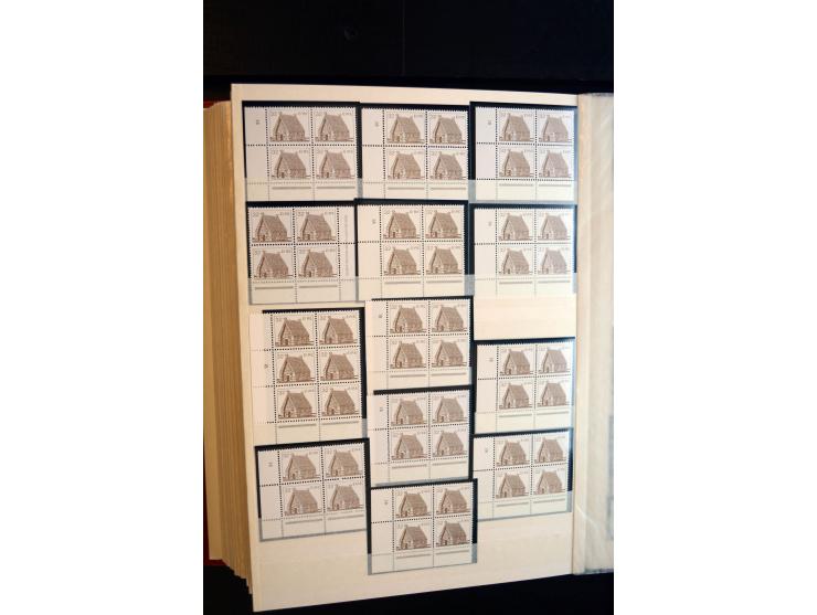 1982/90, Specialised collection of Architecture definitives, apparently complete gum and paper types, single stamps, gutter p