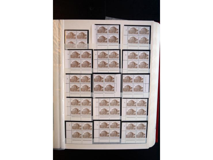 1982/90, Specialised collection of Architecture definitives, apparently complete gum and paper types, single stamps, gutter p
