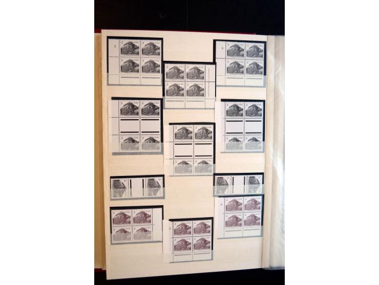 1982/90, Specialised collection of Architecture definitives, apparently complete gum and paper types, single stamps, gutter p