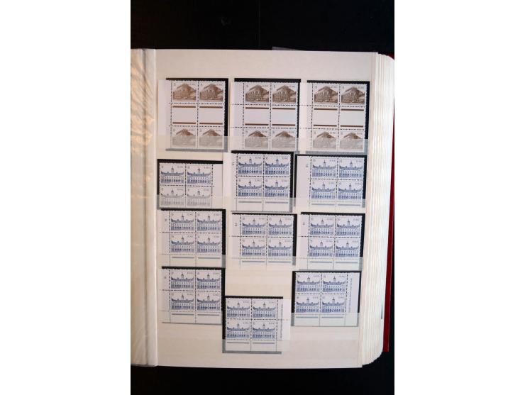 1982/90, Specialised collection of Architecture definitives, apparently complete gum and paper types, single stamps, gutter p