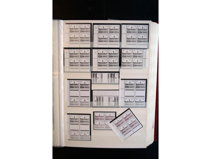 1982/90, Specialised collection of Architecture definitives, apparently complete gum and paper types, single stamps, gutter p