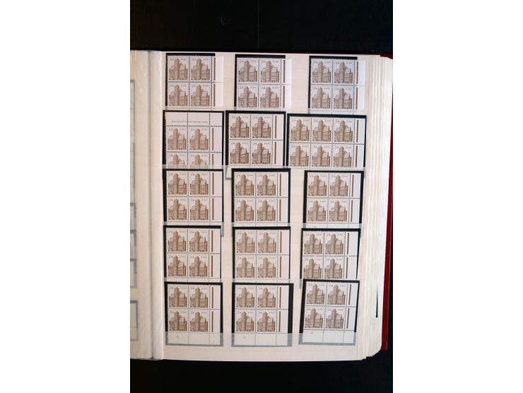 1982/90, Specialised collection of Architecture definitives, apparently complete gum and paper types, single stamps, gutter p