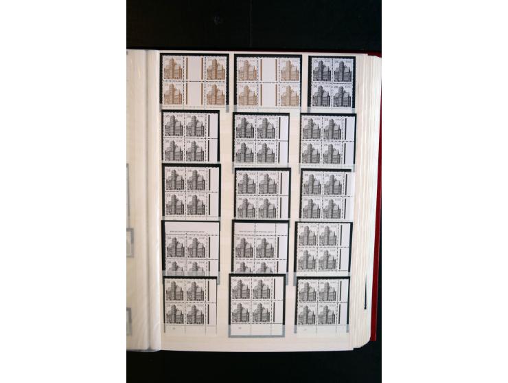 1982/90, Specialised collection of Architecture definitives, apparently complete gum and paper types, single stamps, gutter p