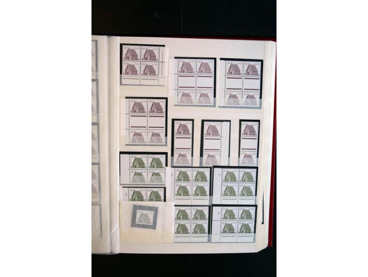 1982/90, Specialised collection of Architecture definitives, apparently complete gum and paper types, single stamps, gutter p