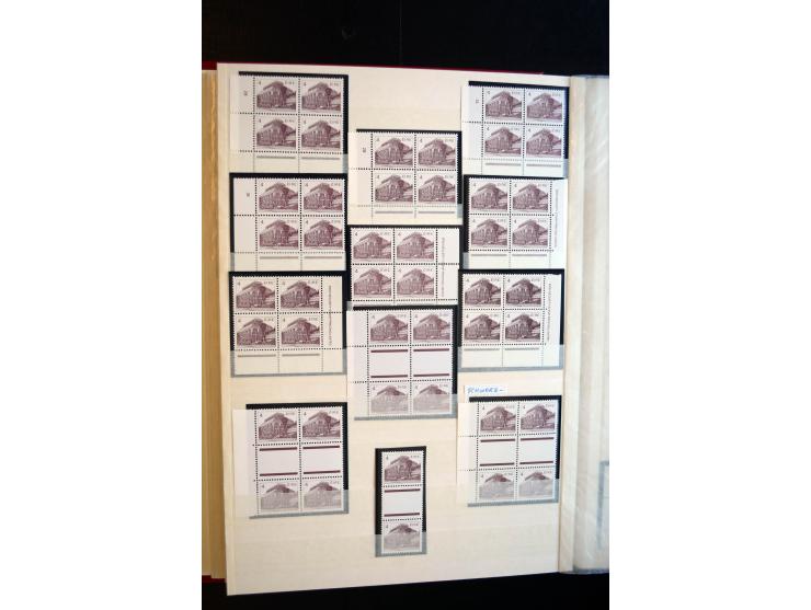 1982/90, Specialised collection of Architecture definitives, apparently complete gum and paper types, single stamps, gutter p