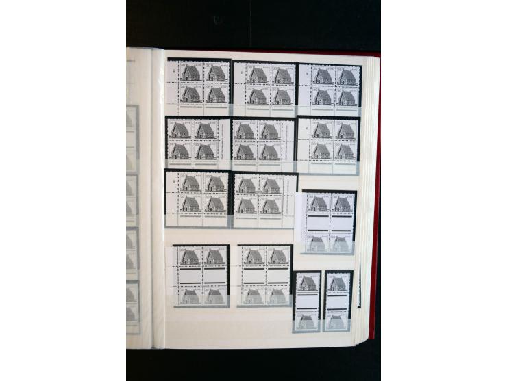 1982/90, Specialised collection of Architecture definitives, apparently complete gum and paper types, single stamps, gutter p