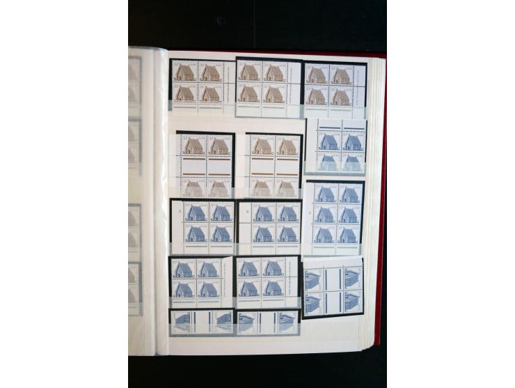1982/90, Specialised collection of Architecture definitives, apparently complete gum and paper types, single stamps, gutter p