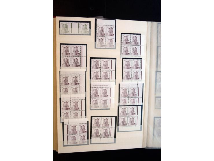 1982/90, Specialised collection of Architecture definitives, apparently complete gum and paper types, single stamps, gutter p
