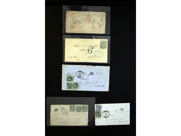 1717/1898, 11 Briefe von bzw. nach Irland, teils etwas fehlerhaft