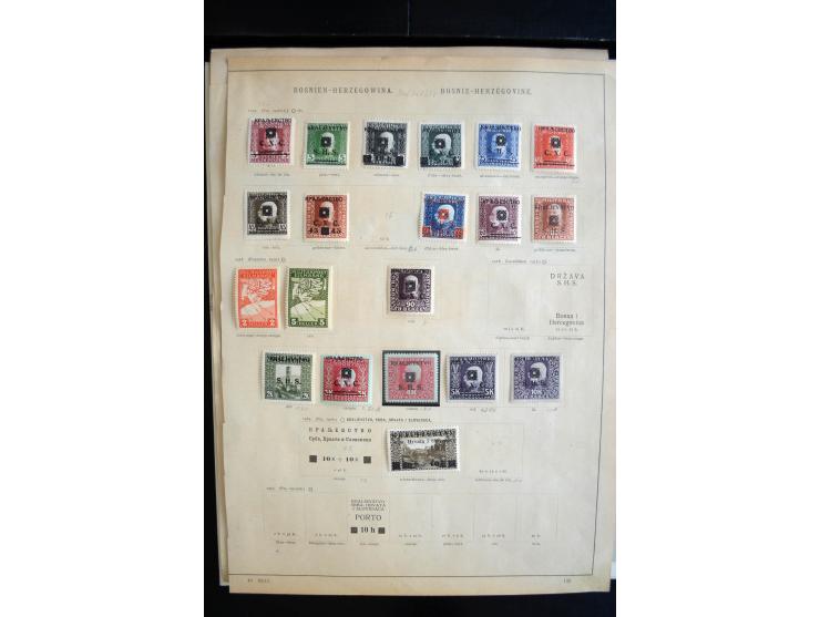 1879/1990, ungebrauchte/postfrische und gestempelte Sammlung, dabei ein guter Teil Bosnien und Herzegowina mit u.a. Mi.-Nr. 6