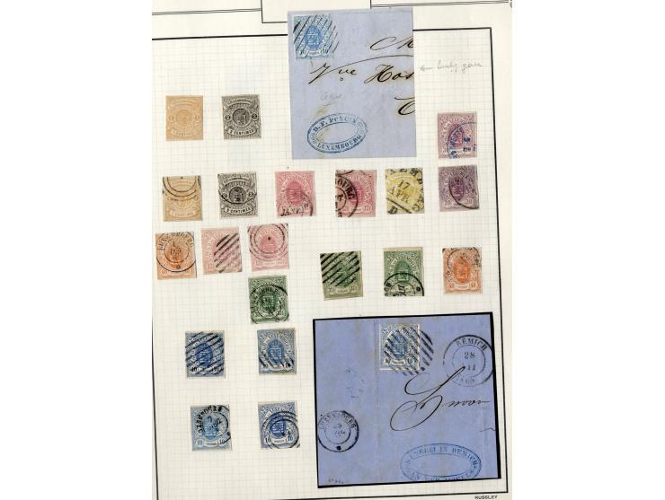 1852/1939, ungebrauchte und gestempelte Sammlung mit u.a. Mi.-Nr. 1 (15), 2 (5) etc.