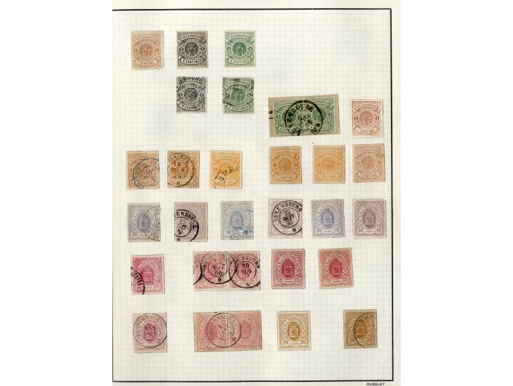 1852/1939, ungebrauchte und gestempelte Sammlung mit u.a. Mi.-Nr. 1 (15), 2 (5) etc.