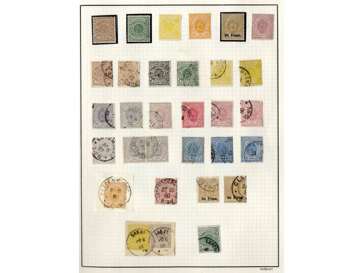 1852/1939, ungebrauchte und gestempelte Sammlung mit u.a. Mi.-Nr. 1 (15), 2 (5) etc.