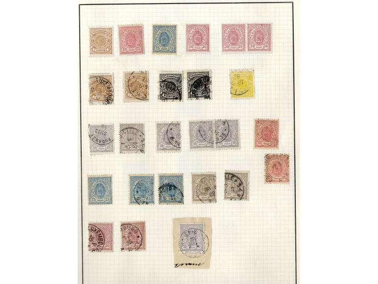 1852/1939, ungebrauchte und gestempelte Sammlung mit u.a. Mi.-Nr. 1 (15), 2 (5) etc.