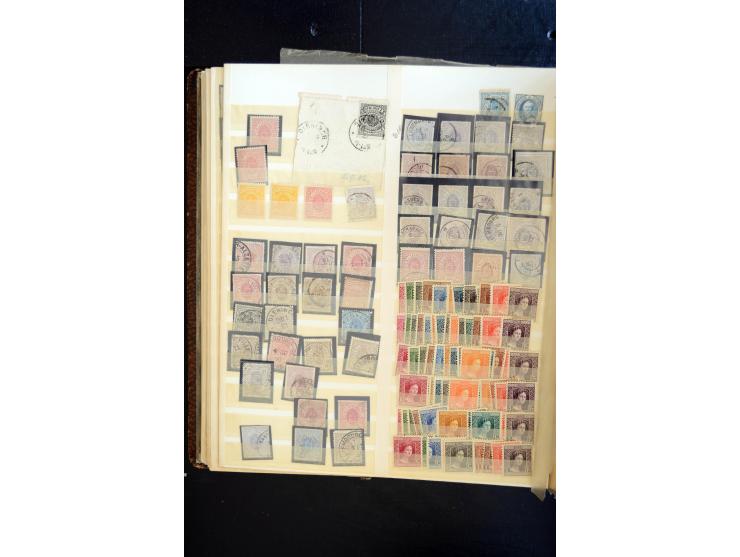 1865/1970 (ca.), interessanter Bestand im Karton, dabei viele bessere Ausgabe, oft mehrfach, einige Proben, etc.