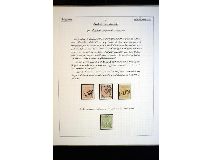 1882, Allegorie, postfrische, ungebrauchte und gestempelte spezialisierte Sammlung mit einigen Briefen und Karten, dabei Einh