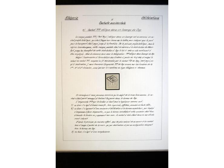 1882, Allegorie, postfrische, ungebrauchte und gestempelte spezialisierte Sammlung mit einigen Briefen und Karten, dabei Einh