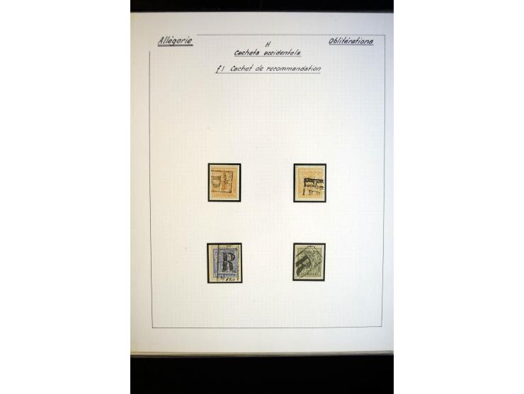 1882, Allegorie, postfrische, ungebrauchte und gestempelte spezialisierte Sammlung mit einigen Briefen und Karten, dabei Einh