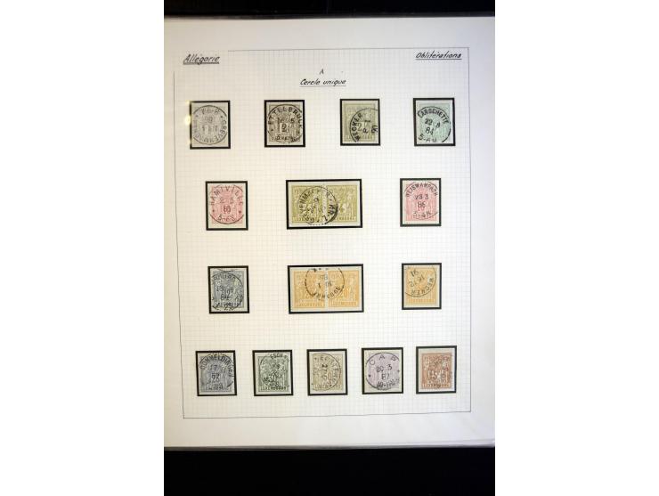 1882, Allegorie, postfrische, ungebrauchte und gestempelte spezialisierte Sammlung mit einigen Briefen und Karten, dabei Einh