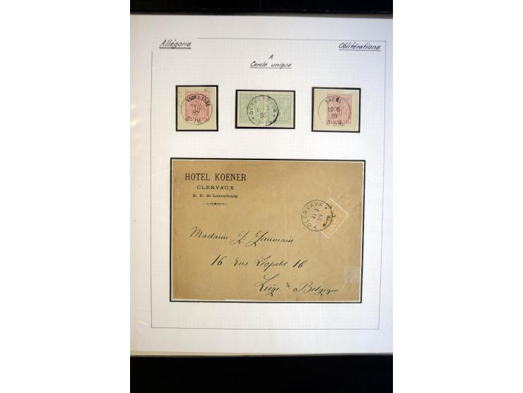 1882, Allegorie, postfrische, ungebrauchte und gestempelte spezialisierte Sammlung mit einigen Briefen und Karten, dabei Einh