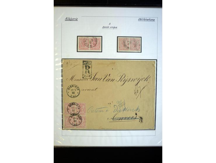 1882, Allegorie, postfrische, ungebrauchte und gestempelte spezialisierte Sammlung mit einigen Briefen und Karten, dabei Einh