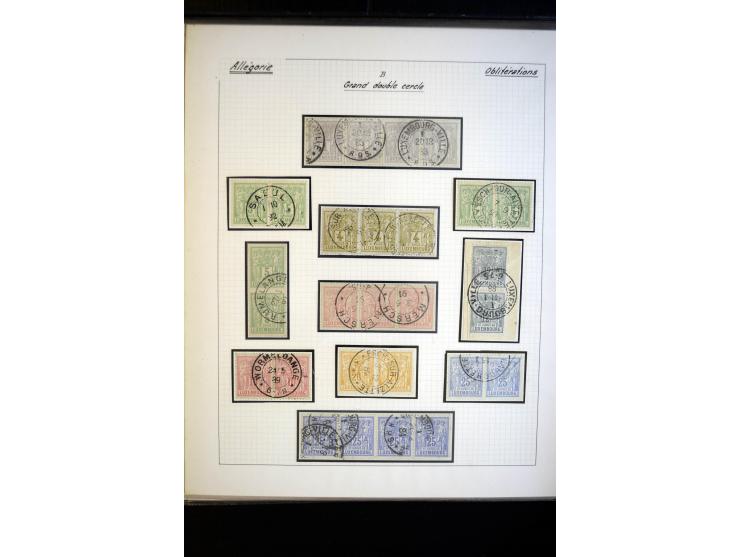 1882, Allegorie, postfrische, ungebrauchte und gestempelte spezialisierte Sammlung mit einigen Briefen und Karten, dabei Einh
