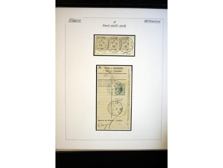 1882, Allegorie, postfrische, ungebrauchte und gestempelte spezialisierte Sammlung mit einigen Briefen und Karten, dabei Einh