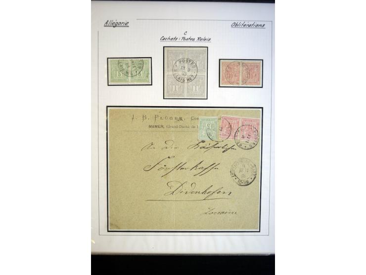1882, Allegorie, postfrische, ungebrauchte und gestempelte spezialisierte Sammlung mit einigen Briefen und Karten, dabei Einh