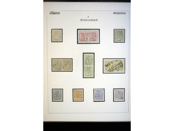 1882, Allegorie, postfrische, ungebrauchte und gestempelte spezialisierte Sammlung mit einigen Briefen und Karten, dabei Einh