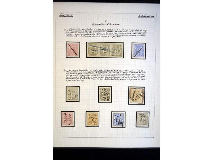 1882, Allegorie, postfrische, ungebrauchte und gestempelte spezialisierte Sammlung mit einigen Briefen und Karten, dabei Einh