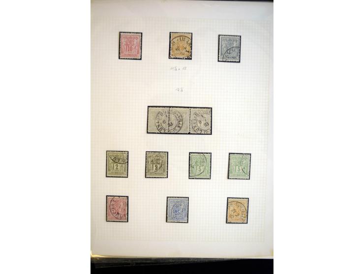 1882, Allegorie, postfrische, ungebrauchte und gestempelte spezialisierte Sammlung mit einigen Briefen und Karten, dabei Einh