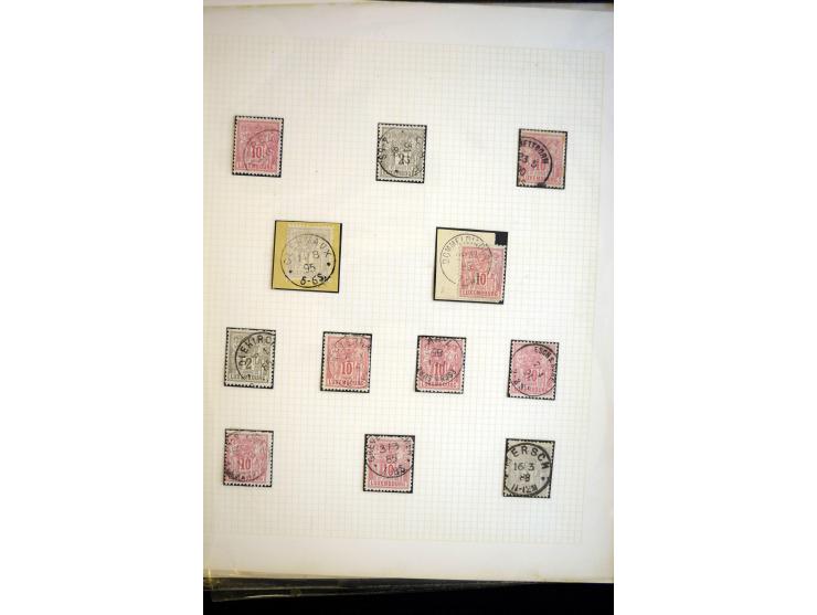1882, Allegorie, postfrische, ungebrauchte und gestempelte spezialisierte Sammlung mit einigen Briefen und Karten, dabei Einh