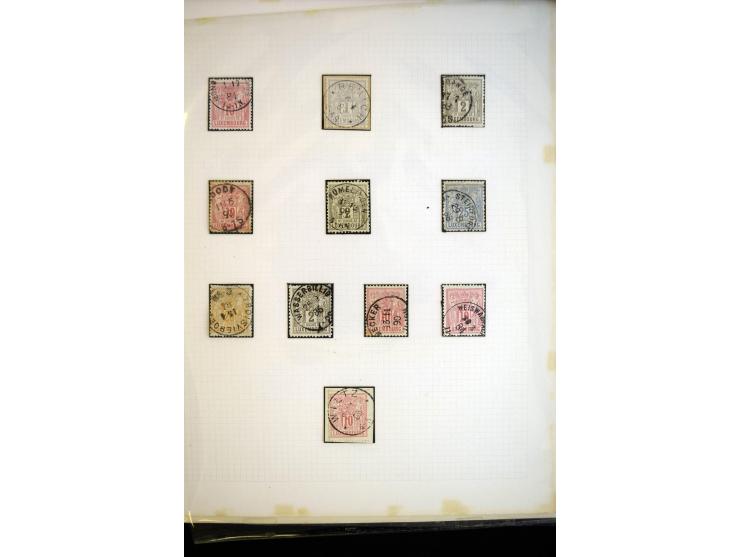 1882, Allegorie, postfrische, ungebrauchte und gestempelte spezialisierte Sammlung mit einigen Briefen und Karten, dabei Einh