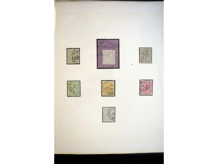 1882, Allegorie, postfrische, ungebrauchte und gestempelte spezialisierte Sammlung mit einigen Briefen und Karten, dabei Einh