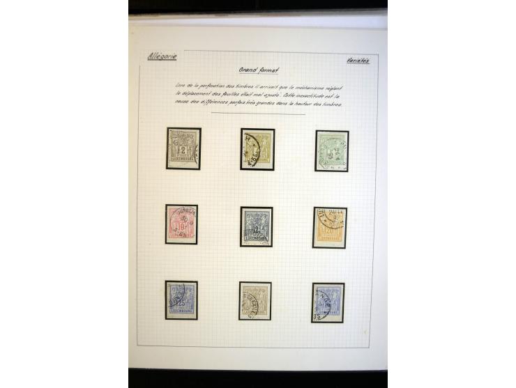 1882, Allegorie, postfrische, ungebrauchte und gestempelte spezialisierte Sammlung mit einigen Briefen und Karten, dabei Einh