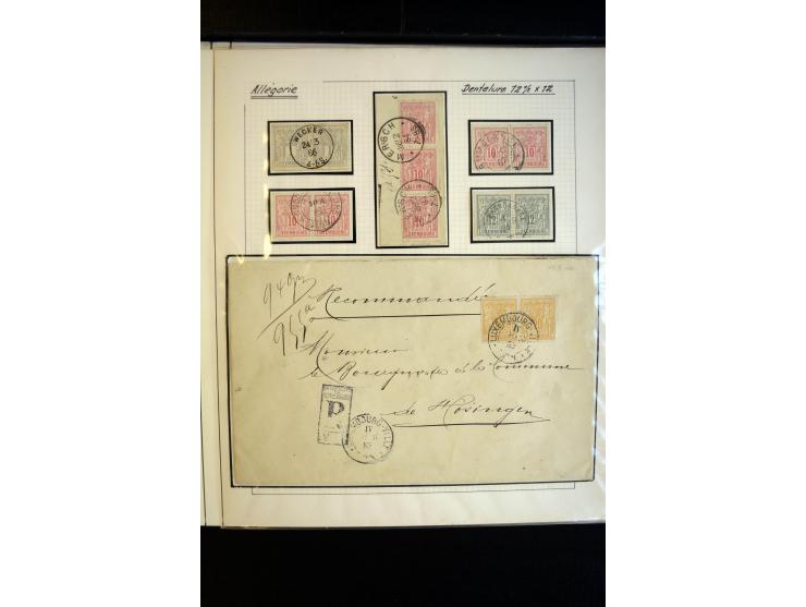 1882, Allegorie, postfrische, ungebrauchte und gestempelte spezialisierte Sammlung mit einigen Briefen und Karten, dabei Einh