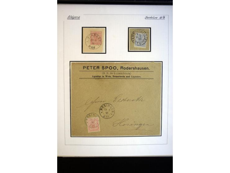 1882, Allegorie, postfrische, ungebrauchte und gestempelte spezialisierte Sammlung mit einigen Briefen und Karten, dabei Einh