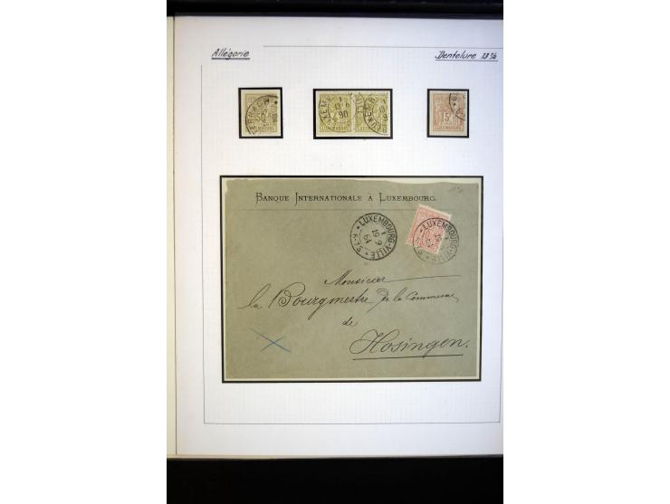 1882, Allegorie, postfrische, ungebrauchte und gestempelte spezialisierte Sammlung mit einigen Briefen und Karten, dabei Einh
