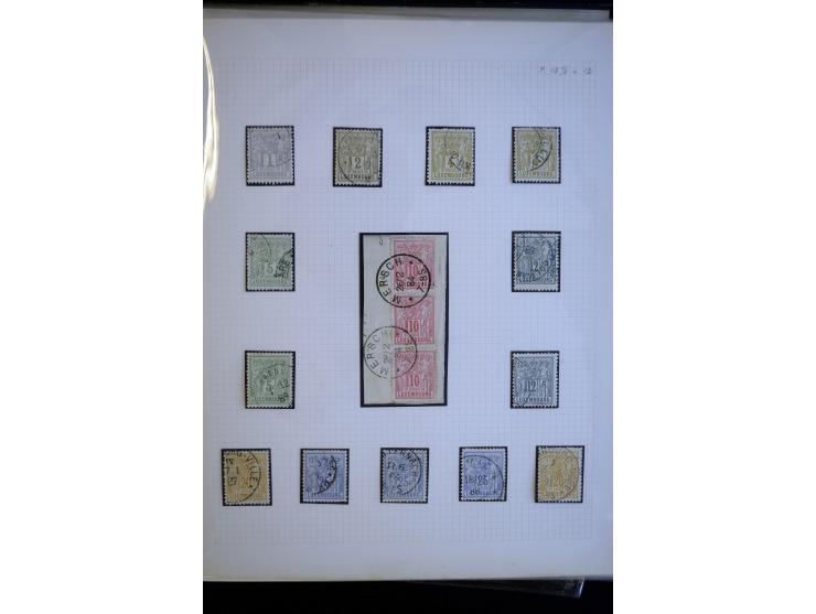 1882, Allegorie, postfrische, ungebrauchte und gestempelte spezialisierte Sammlung mit einigen Briefen und Karten, dabei Einh