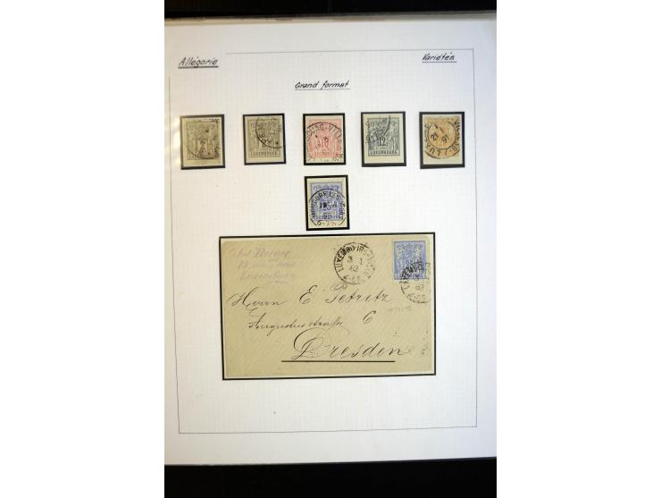 1882, Allegorie, postfrische, ungebrauchte und gestempelte spezialisierte Sammlung mit einigen Briefen und Karten, dabei Einh