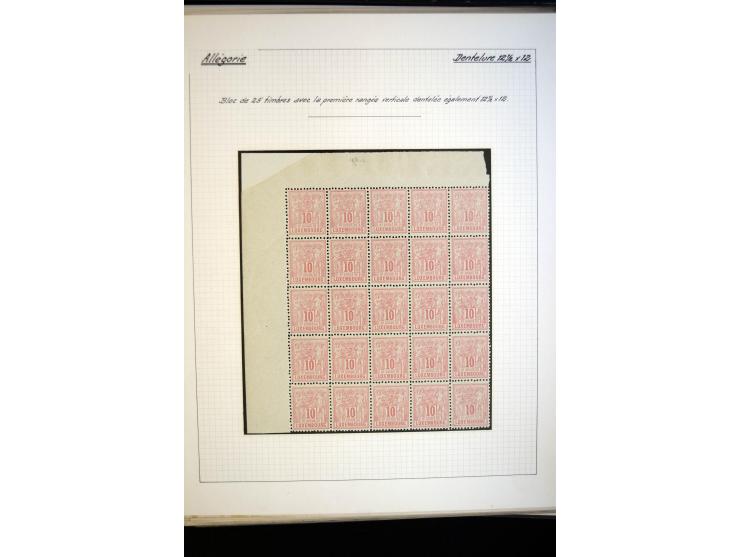 1882, Allegorie, postfrische, ungebrauchte und gestempelte spezialisierte Sammlung mit einigen Briefen und Karten, dabei Einh