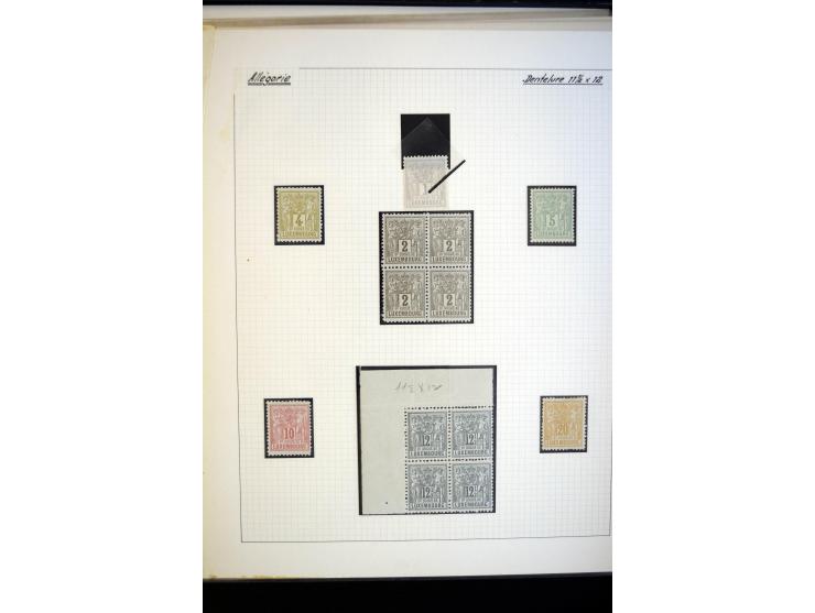 1882, Allegorie, postfrische, ungebrauchte und gestempelte spezialisierte Sammlung mit einigen Briefen und Karten, dabei Einh