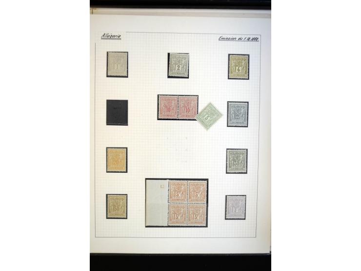 1882, Allegorie, postfrische, ungebrauchte und gestempelte spezialisierte Sammlung mit einigen Briefen und Karten, dabei Einh