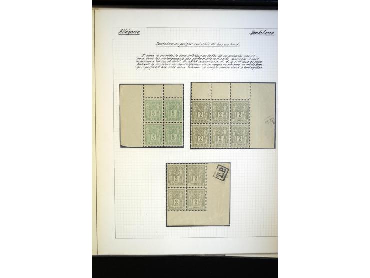 1882, Allegorie, postfrische, ungebrauchte und gestempelte spezialisierte Sammlung mit einigen Briefen und Karten, dabei Einh