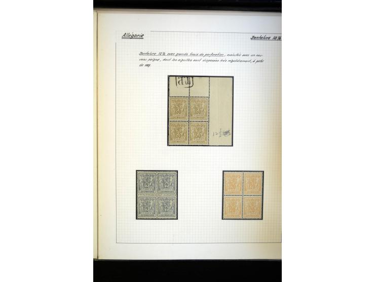 1882, Allegorie, postfrische, ungebrauchte und gestempelte spezialisierte Sammlung mit einigen Briefen und Karten, dabei Einh