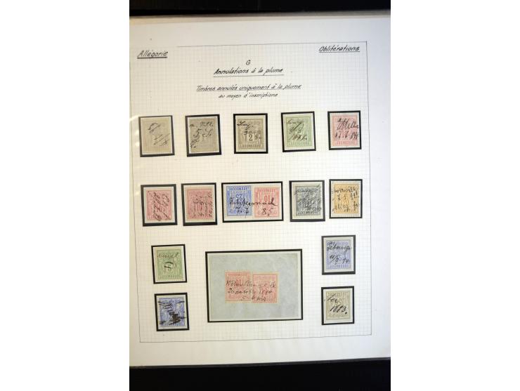 1882, Allegorie, postfrische, ungebrauchte und gestempelte spezialisierte Sammlung mit einigen Briefen und Karten, dabei Einh